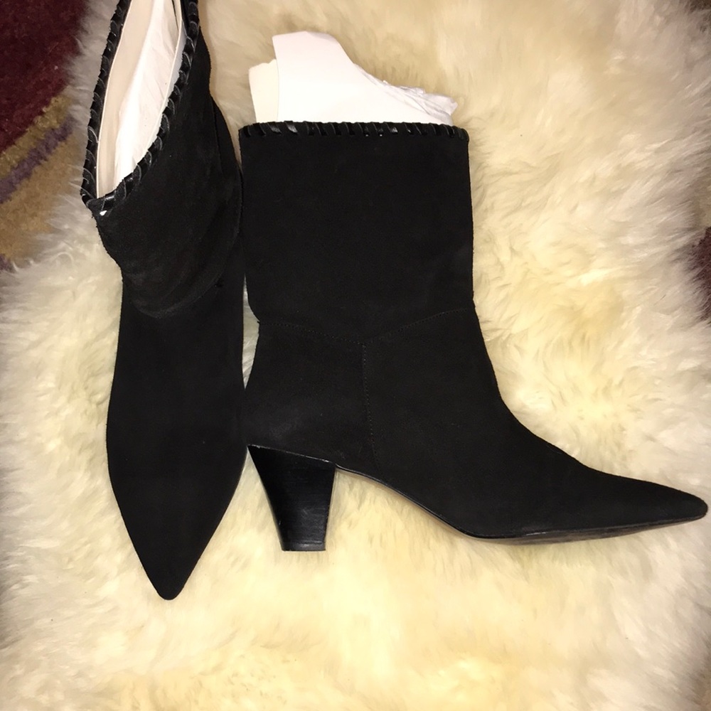 Zara Suede High Heel Ankle Boot